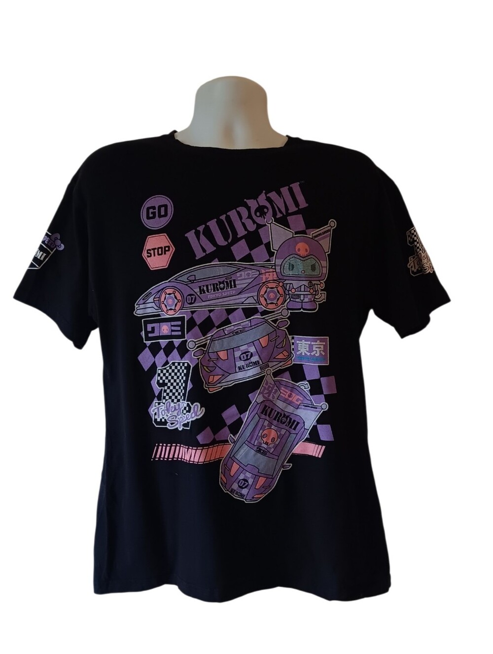 Sanrio Kuromi Tokyo speed JDM racing graphic t-shirt black bioworld size XL